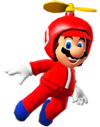 Propeller Mario as he appears in New Super Mario Bros. Wii