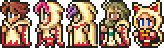 The Final Fantasy V party as White Mages.