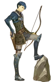 , shown here, is an archer from the Fire Emblem series.