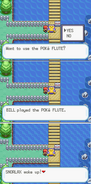 The player uses the Poké Flute to wake Snorlax up in Pokémon FireRed and LeafGreen