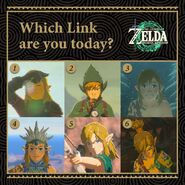 Which Link are you Today?, photo taken from Nintendo Europe's Twitter page