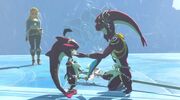 Botw Mipha and young Sidon