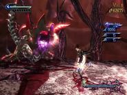 Bayonetta fighting Alraune in an attempt to save Jeanne.