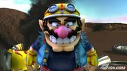 Wario crashed his bike.