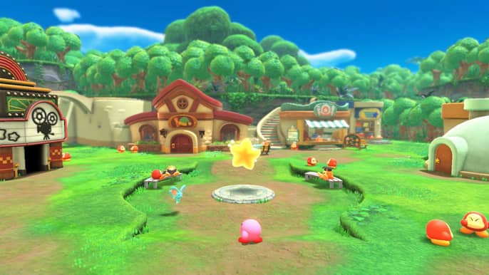 Kirby and the Forgotten Land screens and art with Waddle Dee and more