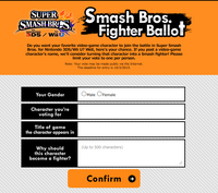 Smash Fighter Ballot