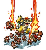 Bowser utilizando Tormenta Goomba