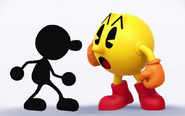 Mr. Game & Watch and Pac-Man, as seen in Pac-Man's reveal trailer