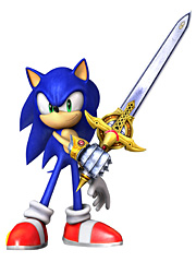 Sonic pose 97 from the official artwork set for #Sonic and the Black Knight  on #Wii.