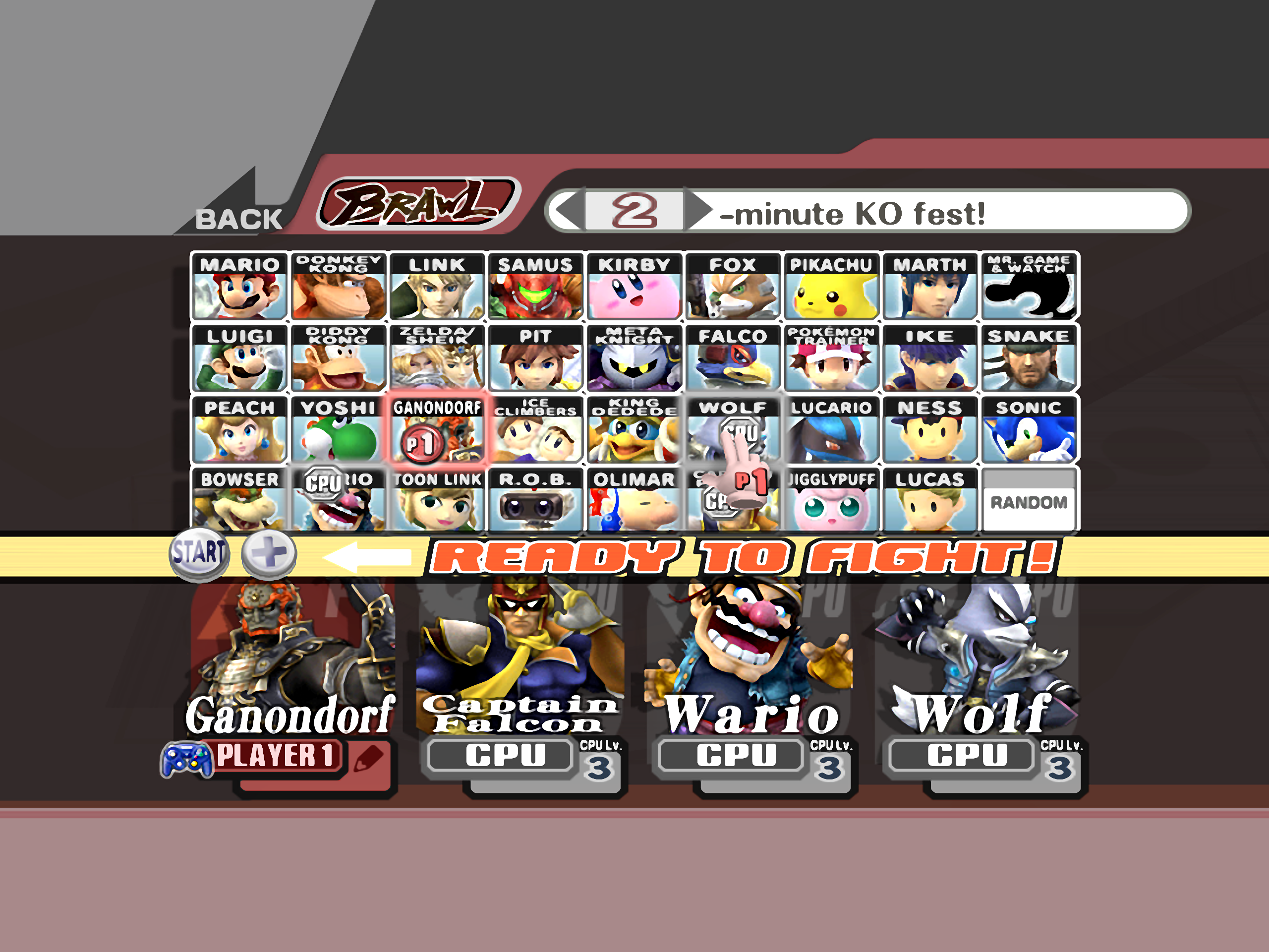 super smash bros brawl characters