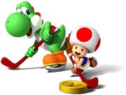 Yoshi Toad hockey