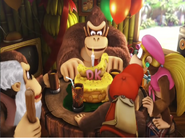 DK celebrating his birthday in Tropical Freeze.