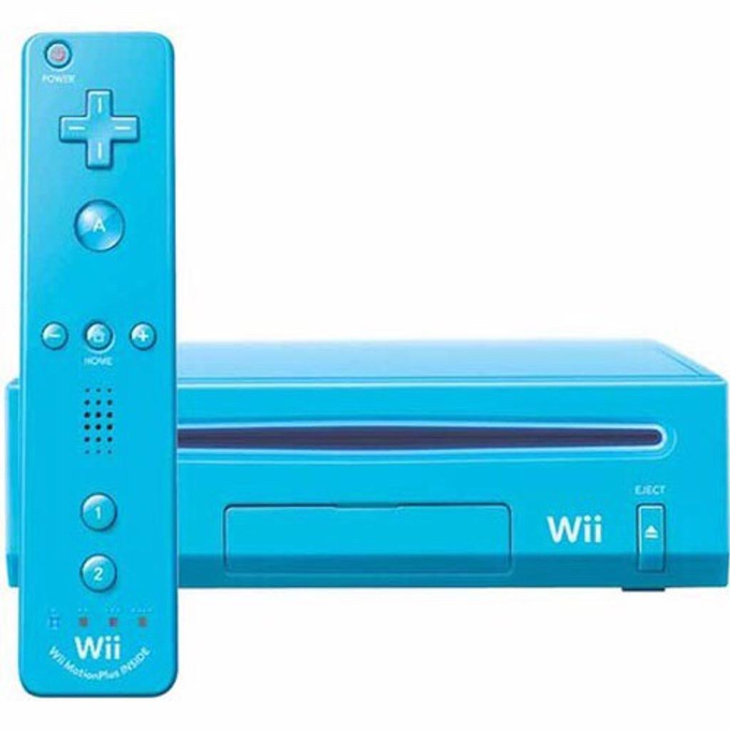 Nintendo Wii Video Game System Console Bundle RVL-101 Blue Motion + Smash  Bros