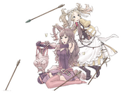 Official artwork featuring Lissa and Sumia in Awakening.