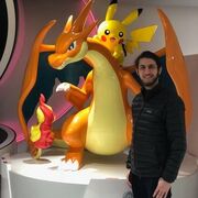 Kevin Afghani with Pokemon