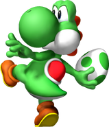 Yoshi's artwork from Super Mario 64 DS.