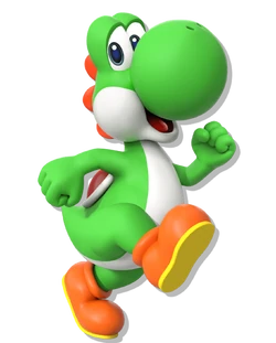 Yoshi, the main character of the Yoshi series.