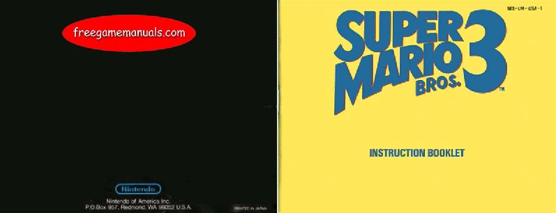Livret D'instructions Super Mario Bros 3 Pour NES - Occasion