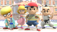 The cast of EarthBound in Super Smash Bros. Ultimate