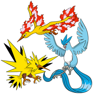 Three Birds Zapdos, Moltres and Articuno, Pokemon PATCH