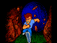 Mike avoiding a booby trap