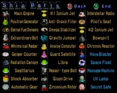 List of pikmin ship parts