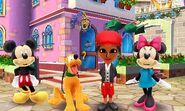 Mii meets Mickey Minnie and Pluto