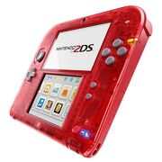 Nintendo 2ds transparent red-121114