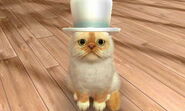 Precious wearing a white top hat