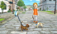 (3DS) Walking with a white leash