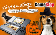 A popup on the Nintendogs website that advertised the Tricks and Treats event