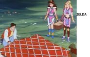 Zelda at the picnic with Lana and Kevin