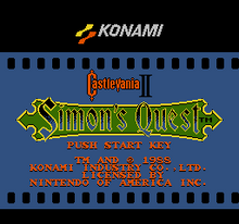 Castlevania II Title Screen