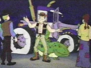 Bayou Billy with Loafer and his vehicle in "Having a Ball"