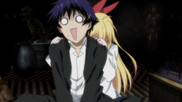 Raku and Chitoge alone