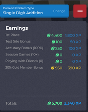 Nitro Math Summary Screen