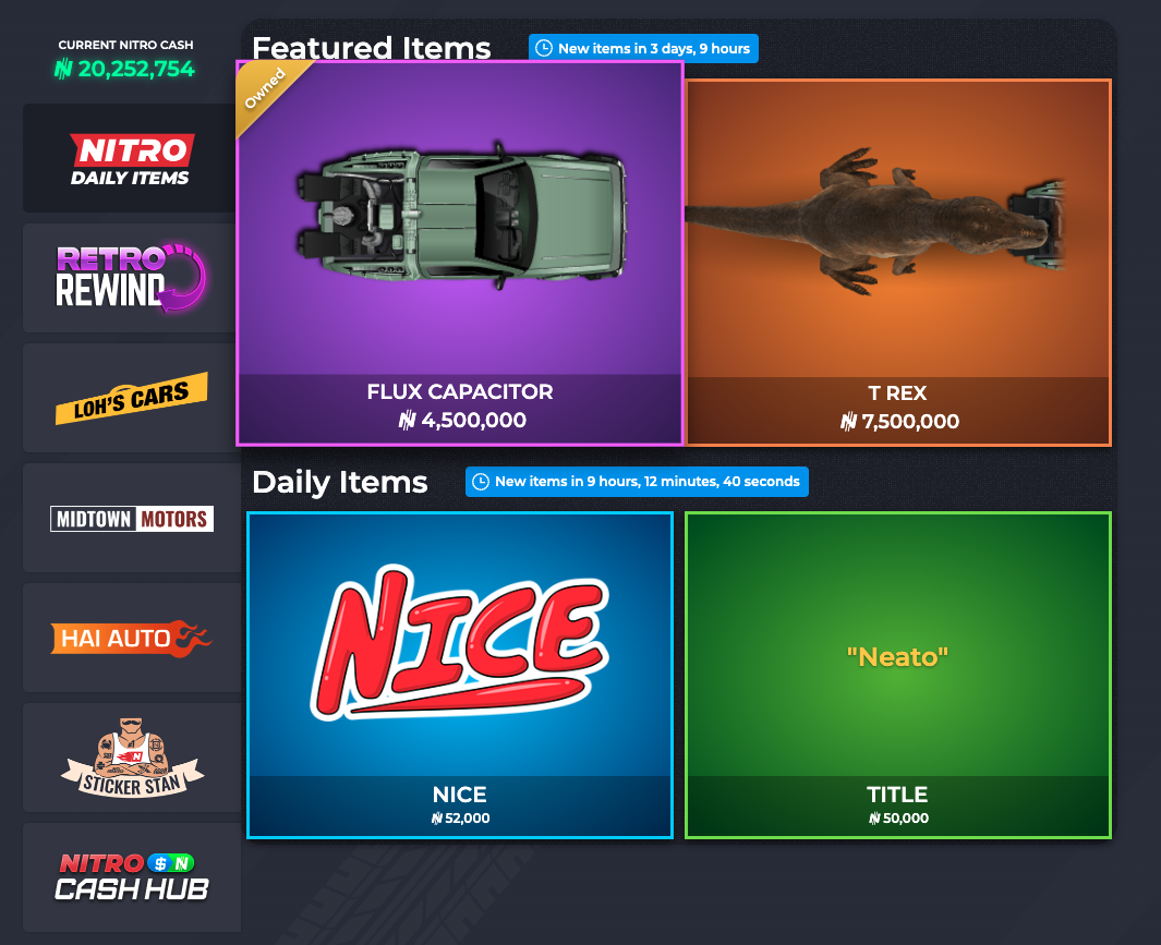 Nitro car shop deals
