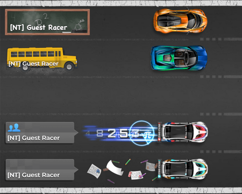 Nitro Type - eRacer - Race 200 Times in a Session with a Back to School Car  😎