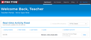 New Nitro Type teacher tools available through Clever