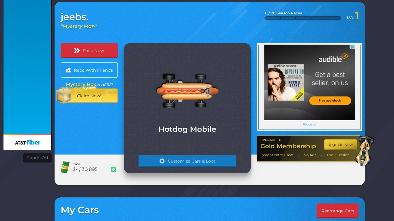 Nitro Type Race Garage