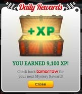 Earning XP from a Mystery Box