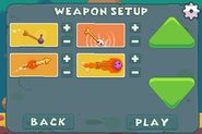 The fourth weapon setup screen (only accessible in two player mode)