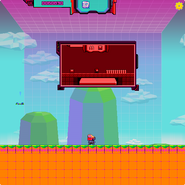 An empty level without any blocks or flagpole