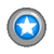 A silver circle with a blue circle in it, and a white star in the centremost part.