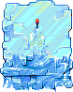 A frozen UFO, seen in level 14.