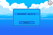 The submit score screen