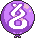 Unused purple balloon