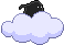 A cloud dark creature in a cloud