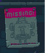 The King on a missing poster in some levels after February 29, 2020