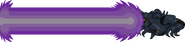 The purple beam of the armoured knight